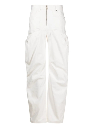 Almaz Hybrid deconstructed straight-leg jeans - White