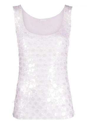 P.A.R.O.S.H. sequin-embellished tank top - White
