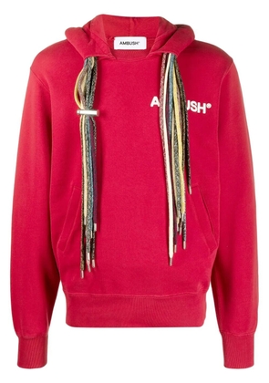 AMBUSH drawstring logo-print hoodie - Red