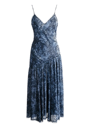 Ulla Johnson Elodie devoré-effect midi dress - Blue