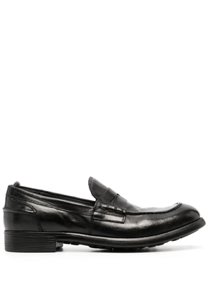 Officine Creative penny-slot leather loafers - Black