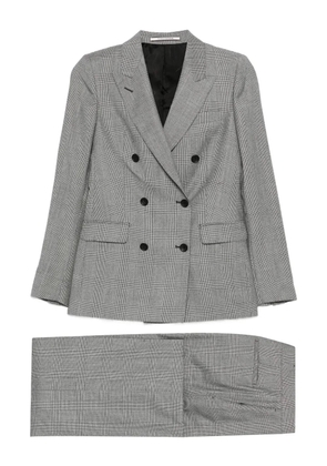 Tagliatore double-breasted checked wool blazer - Grey