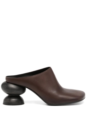 Uma Wang 75mm stone mules - Brown