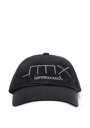 SAINT MXXXXXX embroidered-logo cap - Black