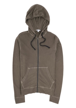 James Perse contrast-stitching hoodie - Brown