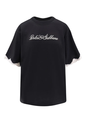 Dolce & Gabbana jersey T-shirt with embroidery - Black
