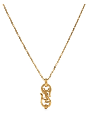 Saint Laurent Pre-Owned 1990s Cassandre-logo pendant necklace - Gold