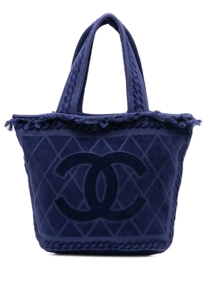 CHANEL Pre-Owned 2010-2025 CC Terry Cloth Beach tote bag - Blue