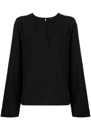 JOSEPH gathered-neck silk blouse - Black