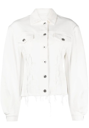 Lanvin distressed denim jacket - White