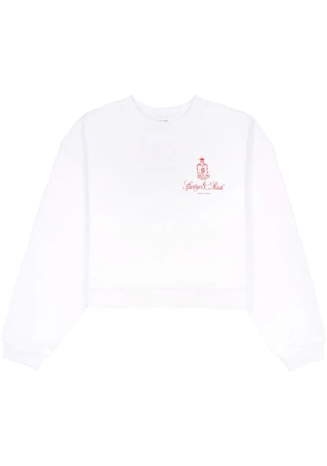 Sporty & Rich Vendome crew-neck crop top - White