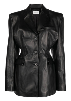 Magda Butrym single-breasted leather jacket - Black