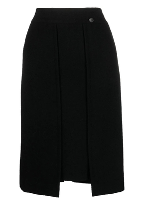 CHANEL Pre-Owned 2000s box-pleat pencil skirt - Black