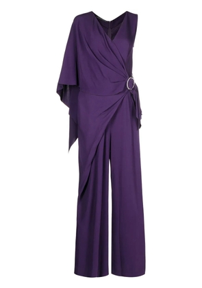 Alberta Ferretti draped-detail sleeveless jumpsuit - Purple