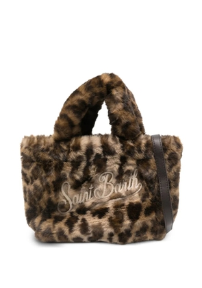 MC2 Saint Barth animal-print embroidered mini bag - Brown