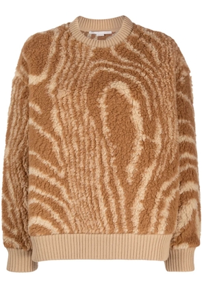 Stella McCartney graphic-pattern crew-neck jumper - Brown
