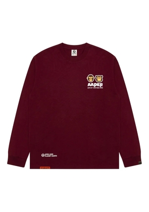 AAPE BY *A BATHING APE® long-sleeved T-shirt - Red