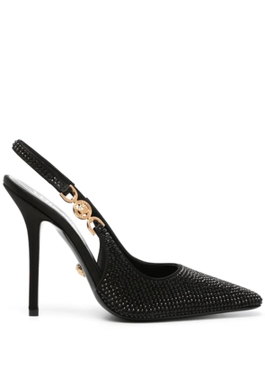 Versace Medusa '95 crystal slingback pumps - Black