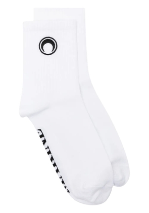 Marine Serre Crescent Moon cotton-blend ankle socks - White