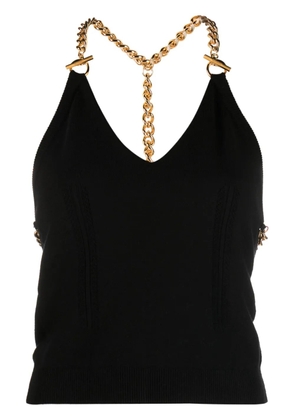 Moschino chain-link virgin wool top - Black