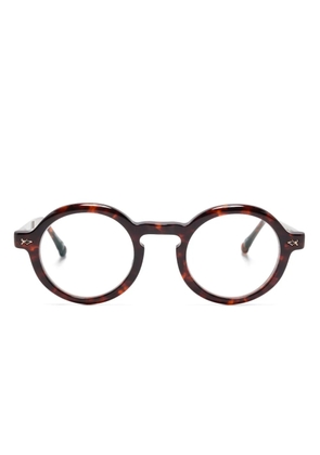 Matsuda round-frame glasses - Brown