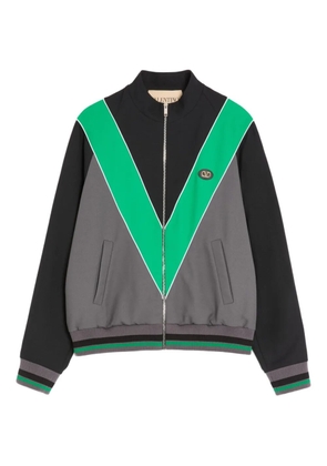 Valentino Garavani zip VLogo patch sweatshirt - Black