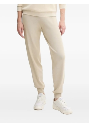 Armani Exchange logo-plaque knit joggers - Neutrals