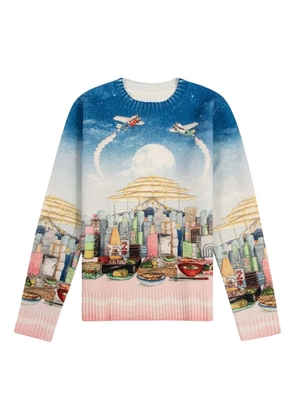 Casablanca Casa Cafe graphic sweater - Blue