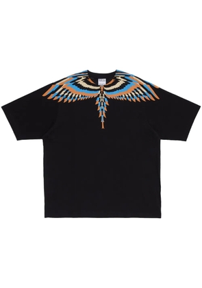 COUNTY OF MILAN Optical Wings-print cotton T-shirt - Black
