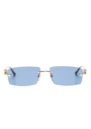Cartier Eyewear rectangle-frame sunglasses - Gold