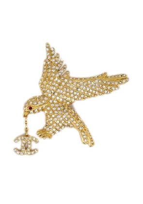 CHANEL Pre-Owned 2001 gold-plated CC eagle brooch