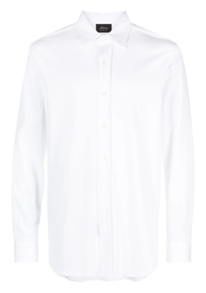 Brioni spread-collar cotton shirt - White