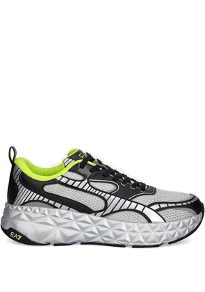 Ea7 Emporio Armani geometric-patterned sneakers - Grey
