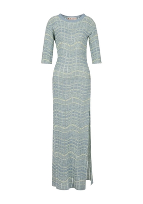 Marni slit maxi dress - Blue