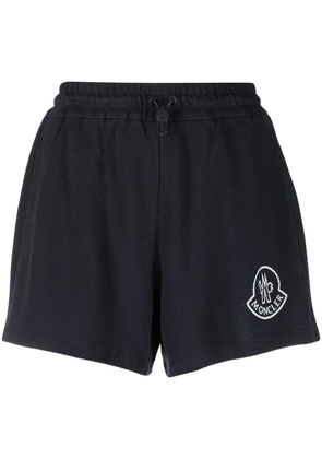 Moncler drawstring cotton shorts - Blue