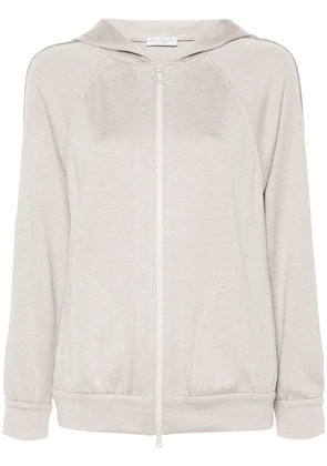 Brunello Cucinelli Monili chain-detail hoodie - Neutrals
