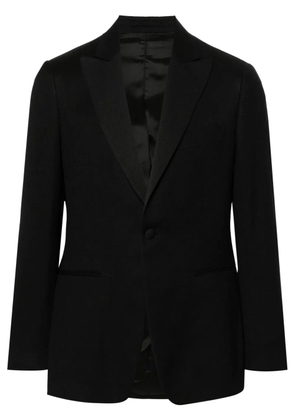 Lardini single-breasted wool-blend blazer - Black