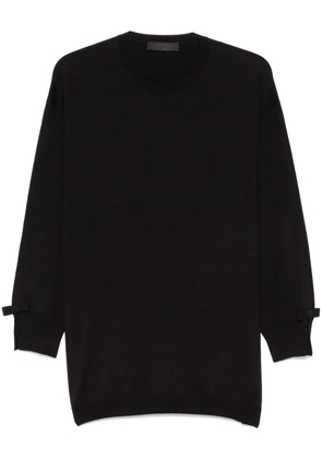 Valentino Garavani bow-cuffs sweater - Black