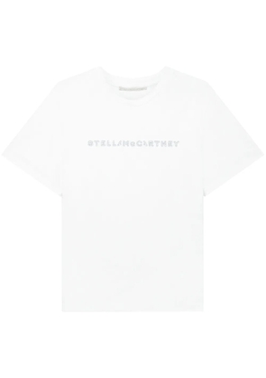 Stella McCartney crystal-embellished logo T-shirt - White
