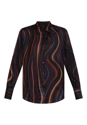 PS Paul Smith wave-print shirt - Brown