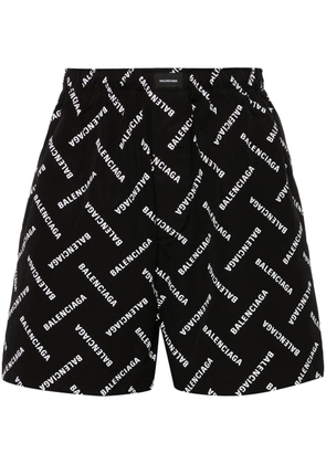 Balenciaga logo-print shorts - Black