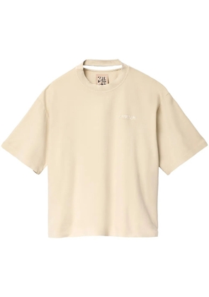 CamperLab logo-embroidered cotton T-shirt - Neutrals