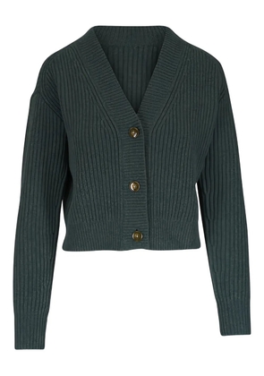 TWP buttoned ribbed knit cardigan - Green