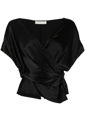 Michelle Mason open-neck top - Black