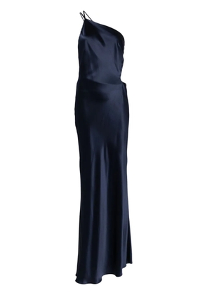 Michelle Mason asymmetrical design silk gown - Blue