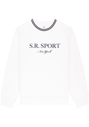Sporty & Rich SR Sport logo-print cotton sweatshirt - White