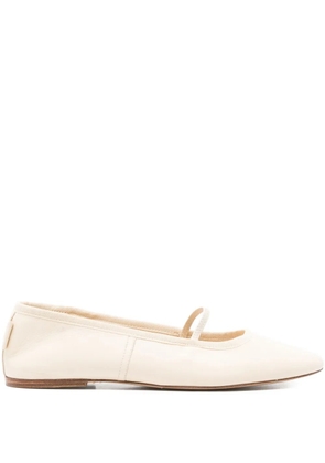 A.P.C. Swan leather pointed-toe flats - Neutrals