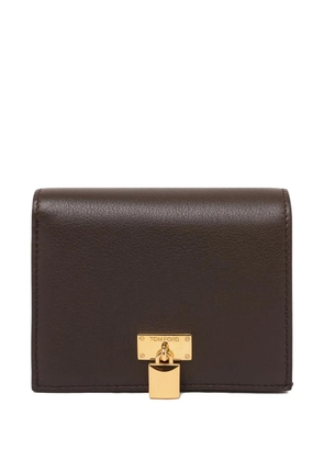 TOM FORD padlock leather wallet - Brown