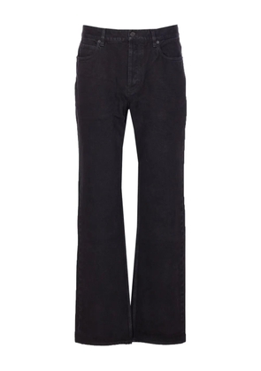Saint Laurent classic-five pockets logo-patch jeans - Black