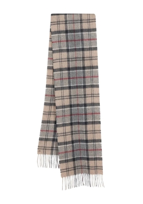 Barbour Holden checked fringe-trimmed scarf - Grey